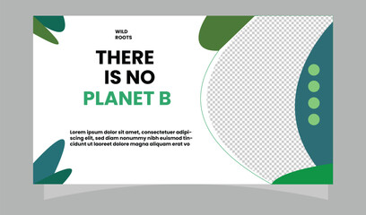 There is no planet b Youtube video thumbnail template