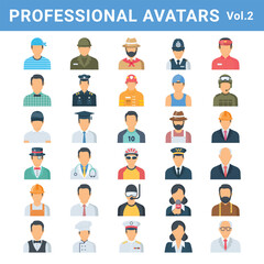 Professional Avatars vector icon set for commercial use.