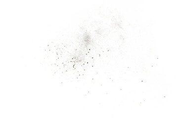 Abstract White Powder Explosion on Black Background for Design Elements