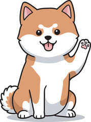 Akita Dog breed vector