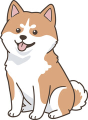 Akita Dog breed vector