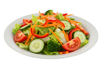 Fresh Vegetable Salad Delicious  Healthy Recipe Image isolated on transparent background