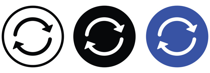 Refresh icon vector. reload sign. Circular arrows.