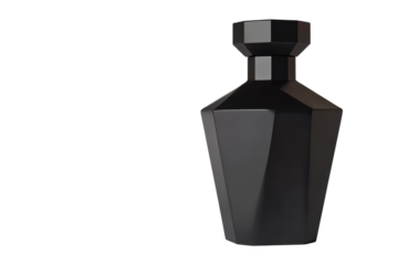 Elegant black geometric vase with a modern design and clean lines