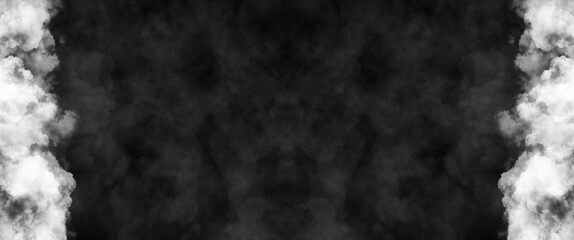 realistic fog or smoke on a black background. Smoke abstract illustration