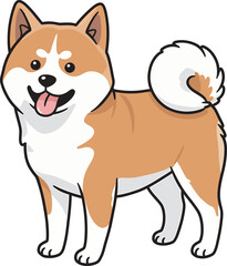 Akita Dog breed vector