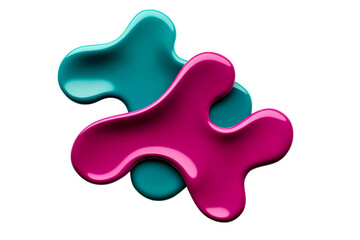 Obraz premium Colorful abstract shapes on transparent background for design use