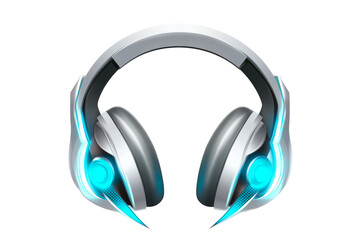 Modern gaming headset with sleek design and glowing accents