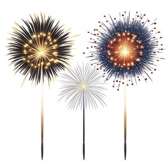 Fireworks display illuminating the night sky during a festive celebration in a lively urban setting