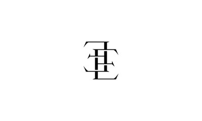 EE initial letter, monogram logo