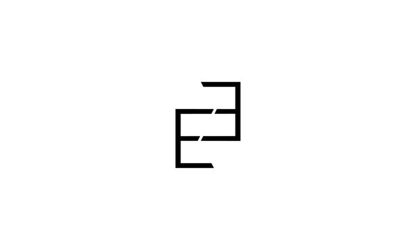 EE initial letter, monogram logo
