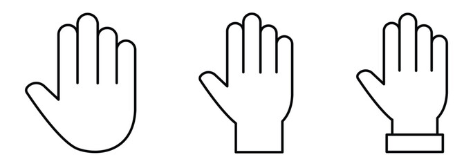 Obraz premium Raising Hands Icon . raised hand icon.