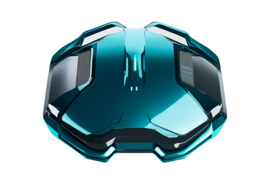 Drone model with a sleek design and transparent background