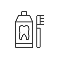 Toothpaste and Toothbrush Icon