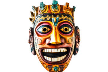 Colorful traditional mask representing cultural heritage and artistry