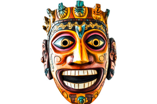 Colorful traditional mask representing cultural heritage and artistry