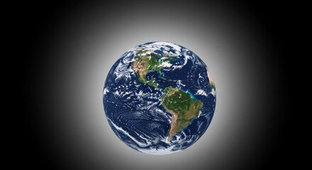 Fototapeta premium Earth image showing continents and oceans