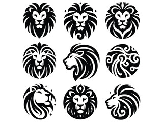 Obraz premium Lion Vector Icon Pack 