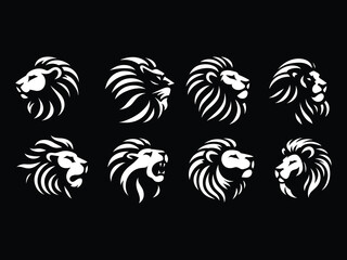 Obraz premium Lion Vector Icon Pack 