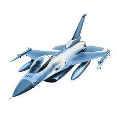 Detailed 3D Rendering of a Fighter Jet with Missiles