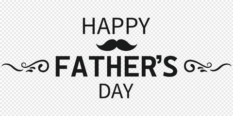 Happy Father's Day logo design, Handwritten text with Father's Day with love vector logo, love for fathers.