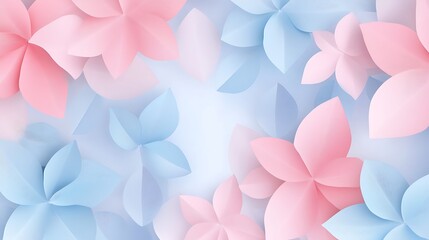 Pastel Paper Flowers Background.