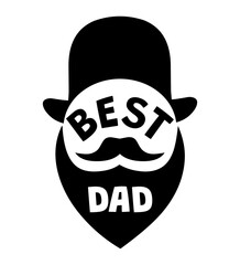 best dad lettering. vector illustration