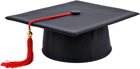 Graduation ceremony cap with tassel celebrating academic achievement