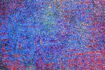 Color-enhanced image of corroded surface with psychedelic hues of purple, teal, and pink. High contrast and abstract visual ideal for album covers, experimental art, or concept-driven graphic design.