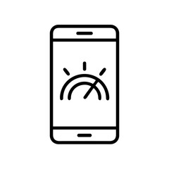 Mobile app showing poor air quality levels  
