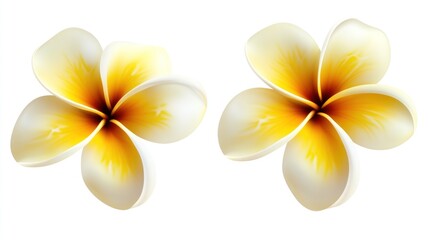 Two Plumeria Flowers