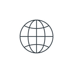 Globe icon symbol vector illustration isolated on white background