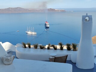 view of the island of santorini