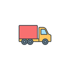 Truck Delivery icon symbol vector illustration isolated on white background