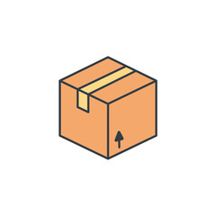 Box icon symbol vector illustration isolated on white background