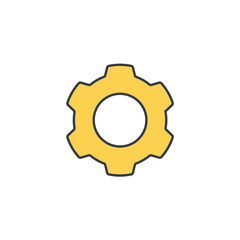 Gear Cog icon symbol vector illustration isolated on white background