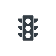 Traffic Light icon symbol vector illustration isolated on white background