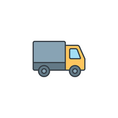 Truck icon symbol vector illustration isolated on white background