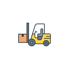 Forklift icon symbol vector illustration isolated on white background