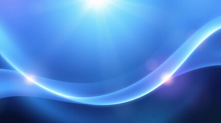 Fototapeta premium Abstract waves in blue and purple with a smooth gradient texture.