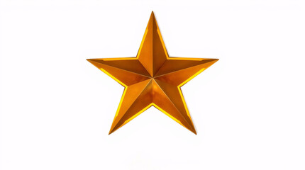 Obraz premium Shiny gold star symbol, elegant and radiant decorative metallic design.