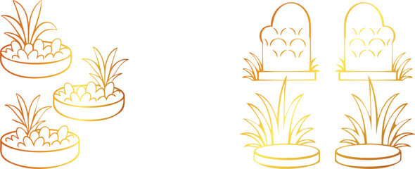 Set of Botanical Minimal Plants Garden Line Art Vector Design | Elegant Minimalist Plant Illustrations