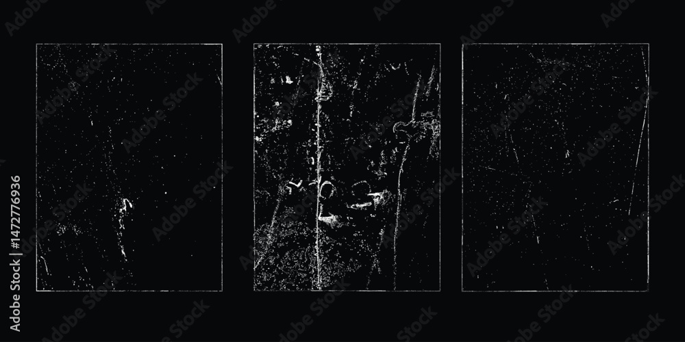 Leinwandbilder grunge urban backgrounds set.texture vector.dust overlay distress grain ,simply place illustration o