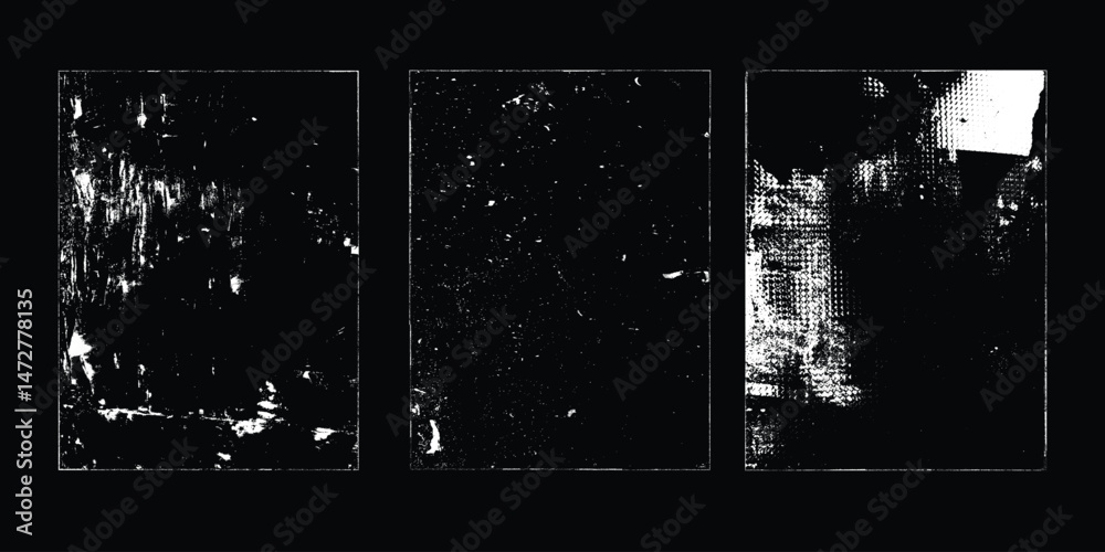 Leinwandbilder grunge urban backgrounds set.texture vector.dust overlay distress grain ,simply place illustration o