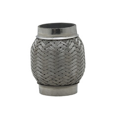 Dual braided stainless steel flex connector for high-flexibility exhaust systems, designed to absorb vibration and movement in performance or OEM automotive setups.