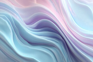 Obraz premium Abstract flowing waves in pastel colors blue purple and pink create a smooth texture.