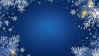 Winter Snowflakes: Serene Blue Festive Design