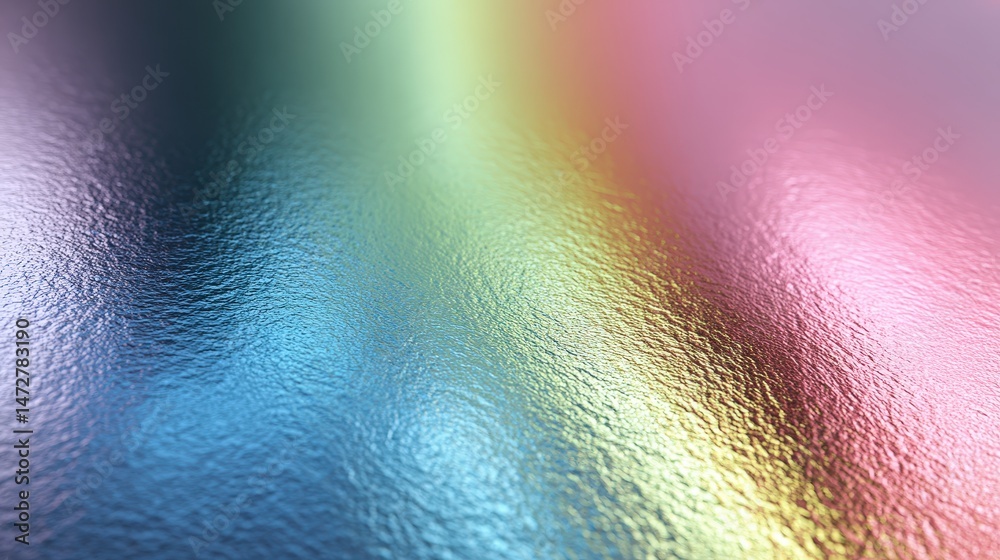 Poster light-reactive metallic surface featuring a smooth color fade, ideal for modern design and artistic 