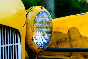 old tractor headlight