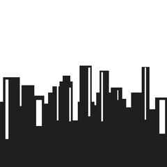 Silhouette buildings and city